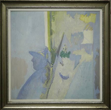 GIUSEPPE BELOTTI (n. 1935) Situazione-attesa. 1970. Olio su tela . Cm 70,00 x...