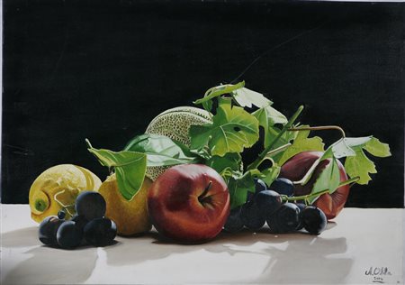 OLLA ARMANDO Natura morta. 2007. Olio su tela . Cm 70,00 x 50,00. Firma e...