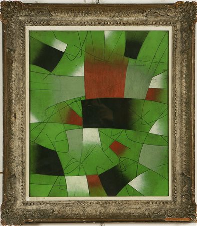 FERRARI LORIS (n. 1942) Senza titolo. Olio su faesite. Cm 55,00 x 65,00. ....