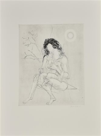 Piero Leddi SENZA TITOLO acquaforte acquatinta, mm 397x317, su foglio cm...