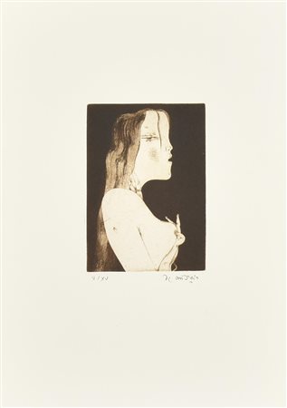 Giovanni Battista De Andreis NUDO DI PROFILO incisione su carta, battuta cm...
