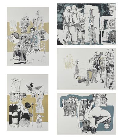 SANTALO' RODOLFO ALVAREZ (1933 - 2008) - Cartella composta da n. 5 fogli.