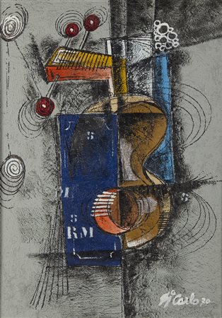 DI CARLO VITTORIO MARIA (n. 1937) - Strumento a corde n°3.