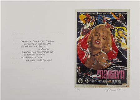 ROTELLA MIMMO (1918 - 2006) - Marilyn un mito di un'epoca.