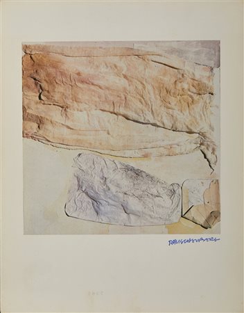 RAUSCHENBERG ROBERT (1925 - 2008) - Dalla serie i sensi: Il tatto.