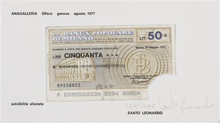 SANTO LEONARDO (n. 1949) - Lotto composto da n.2 fogli.