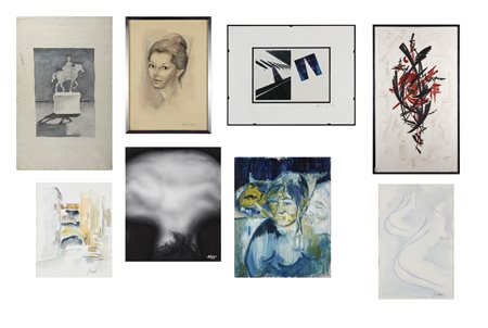  AUTORE NON IDENTIFICATO  - Lotto composto da n.8 opere.