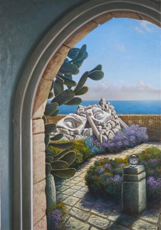 NUNZIANTE ANTONIO (n. 1956) - Incontri ad Antibes... L'estate. .