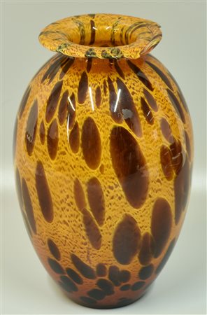 VASO IN VETRO DI MURANO vaso in vetro di Murano nei colori giallo e maculato...