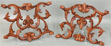 COPPIA DI FREGI coppia di fregi in resina di imitazione legno 39x30 cm ciascuno