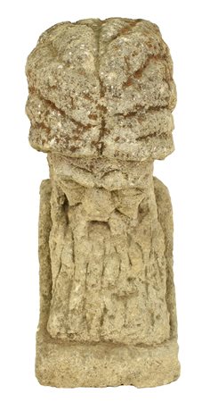 Ignoto TESTA DI FILOSOFO scultura in pietra, cm 50x20x26 firma incisa a lato...