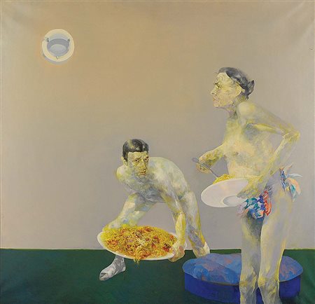 RENZO VESPIGNANI (1924 2001) I giuochi dell’alba, 1968 Matita, olio, acrilico...