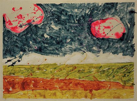 MARIO SCHIFANO (1934-1998) Paesaggio anemico Smalto e acrilico su tela,...