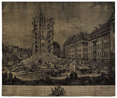 BERNARDO BELLOTTO (1721-1780) DETTO IL CANALETTO Le rovine della Torre della...