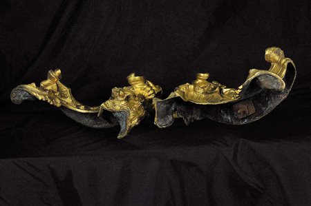 COPPIA DI ALARI DI TEMA CAMPESTRE IN STILE II IMPERO Produzione industriale...