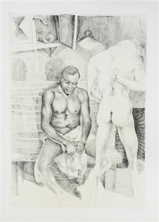 PITTORE NON IDENTIFICATO<BR>"Senza titolo (il bianco e il nero)" 1980