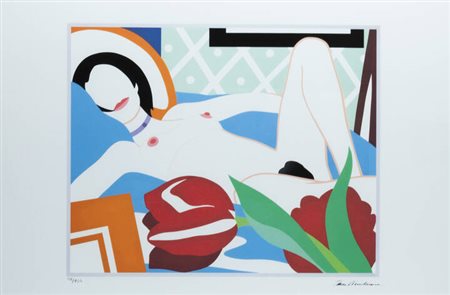 TOM WESSELMANN<BR>Cincinnati (USA) 1931 - 2004 New York (USA)<BR>"Nuda tra i fiori"