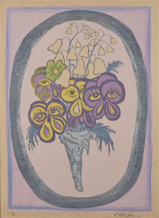 VIVIANI GIUSEPPE (1898 - 1965) - Vaso di fiori.