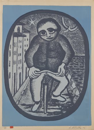 VIVIANI GIUSEPPE (1898 - 1965) - Uomo in bici.