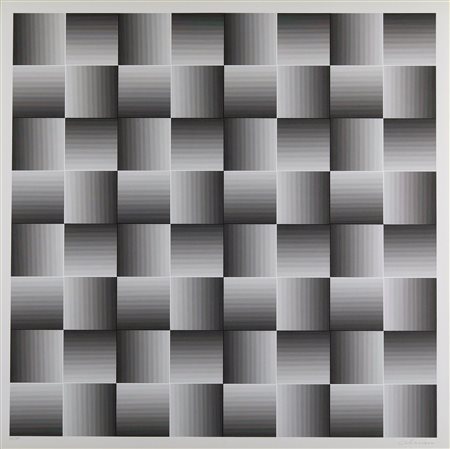 ALVIANI GETULIO (n. 1939) - Testura grafica inclinazione ottica.