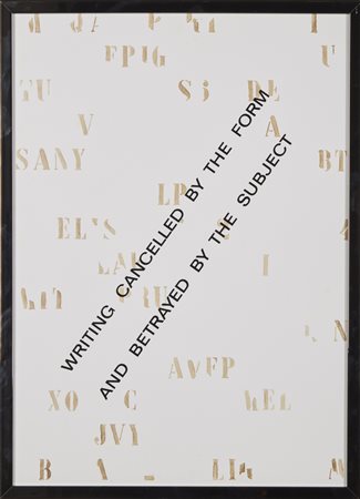 AGNETTI  VINCENZO  (1926 - 1981) - Writing cancelled by the form and betrayed by the subject. .