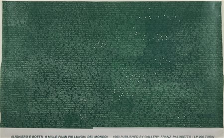 BOETTI ALIGHIERO (1940 - 1994) - I mille fiumi più lunghi del mondo.