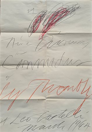 Cy Twombly, 'Nine Discourse commudus by Cy Twombly at Leo Castelli', 1964