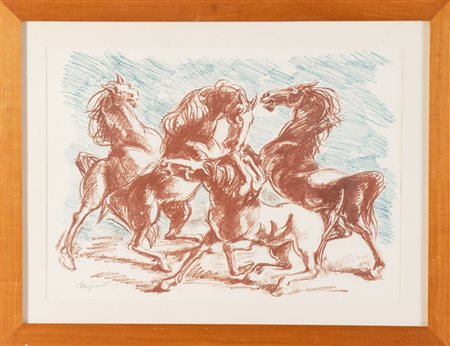 Renato Marino Mazzacurati (Galliera 1907 – Parma 1969), “Cavalli”.