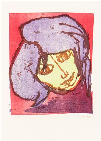 Mino Maccari (Siena 1898 – Roma 1989), “Fanciulla”.