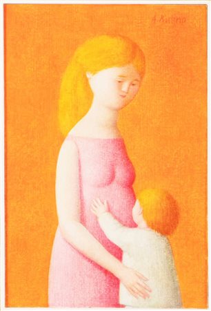 Antonio Bueno (Berlino 1918 - Fiesole 1984), “Maternità”.