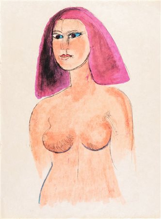 Bruno Cassinari (Piacenza 1912 – Milano 1992), “Nudo femminile”.