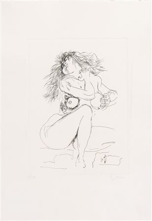 Renato Guttuso (Bagheria 1911 - Roma 1987), “Nudo”.