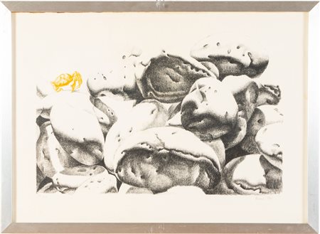 Pasquale Verrusio (Roma 1935 – Torino di Sangro 2012), “Sassi e granchio”, 1970.