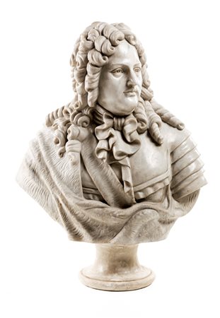 Busto in marmo bianco, Francia, XIX secolo