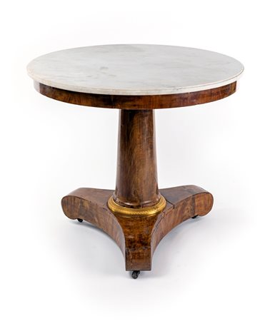 Tavolino in noce d'epoca Impero