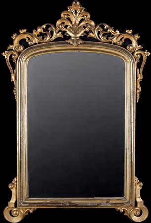 Specchiera in legno dorato, seconda metà del XIX secolo