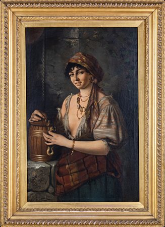 Giovane zigana ungherese al pozzo