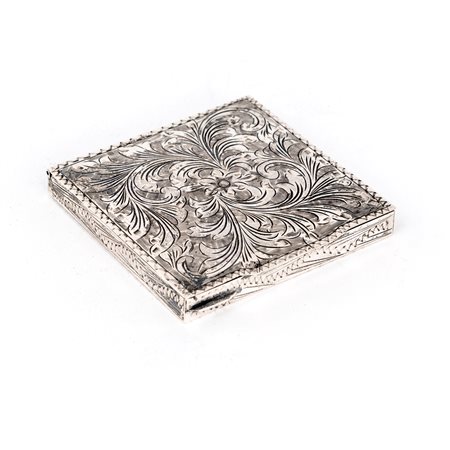 Portacipria quadrangolare in argento, Anni Quaranta