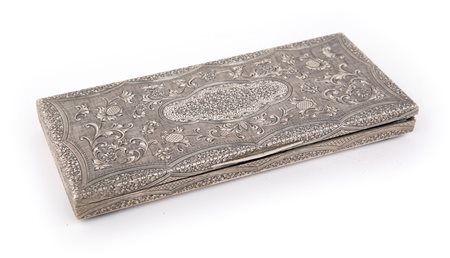 Scatola portasigarette da tavolo in argento 800