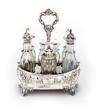 Cruet in argento 925, Londra 1841, argentiere J.E.