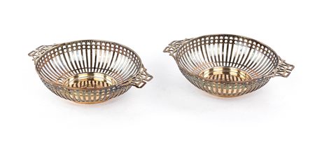 Coppia di cestini in argento, Birmingham, Mappin & Webb