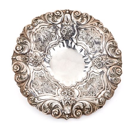 Alzata centrotavola in argento 800