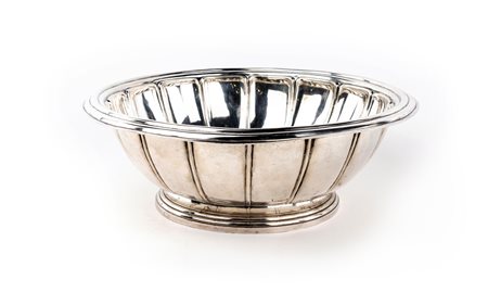 Bacile in argento, Napoli 1830/1840, argentiere F.R.