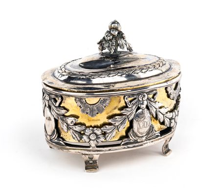 Zuccheriera in argento con coperchio, Napoli, fine del XVIII secolo