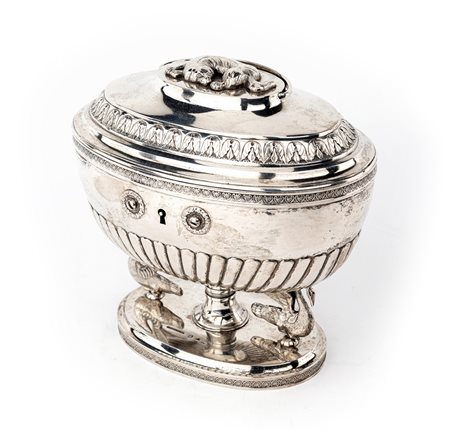 Zuccheriera in argento, Svezia, 1834