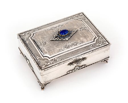 Cofanetto portagioie in argento 800/1000, Anni Trenta