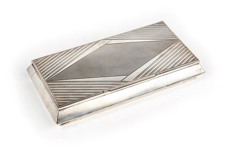 Scatola rettangolare in argento 800/1000, Anni Trenta