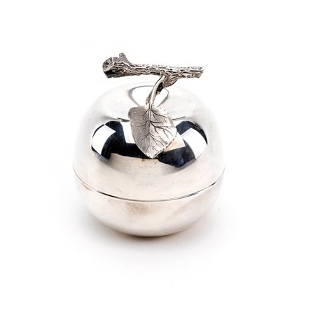 Scatola in argento 800/1000, argentiere Gabriella Gonnelli (attiva a Firenze nel 1971)