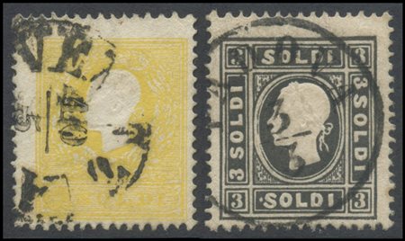 Lombardy - Venetia, 1858, II° issue of Type I, noteworthy high-quality lot. U.