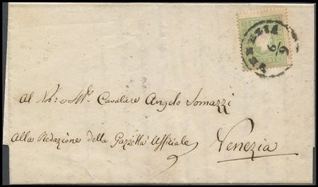 Lombardy - Venetia, 06.09.1863, letter from Venice to the city posted with a...